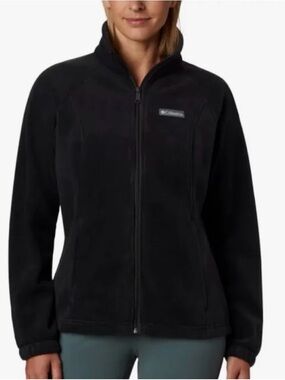 BNWT Columbia Black Women's Full-Zip Teddy Fleece Jacket